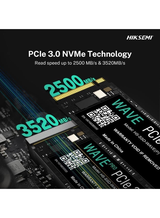 hiksemi SSD WAVE Pro(P) 512G  PCIe 3.0 M.2 2242 SSD - WAVE PRO 2242 - Image 3