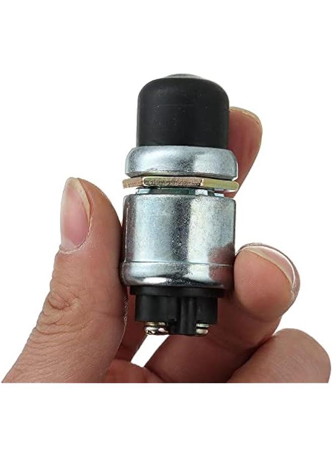 Loquat 2PCS Heavy Duty Momentary Switch 50A 12/24V Waterproof Switch Push on Car Boat Track Horn Engine Start Starter Silver - Image 3