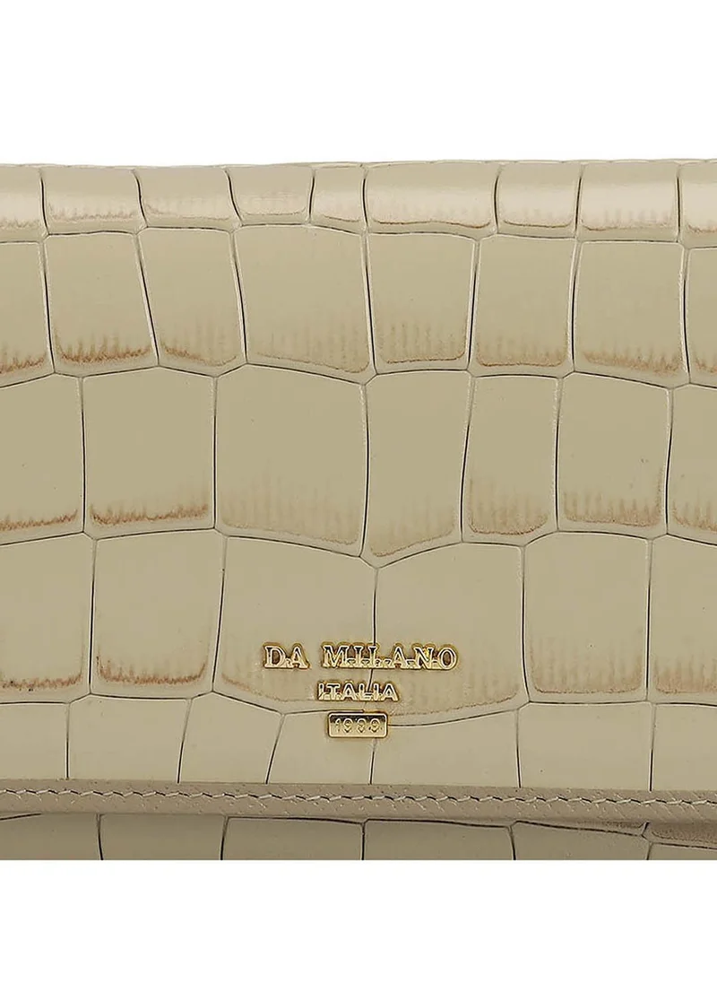 Da Milano  Da Milano Genuine Leather Grey Ladies Wallet for Women | Best Price UAE