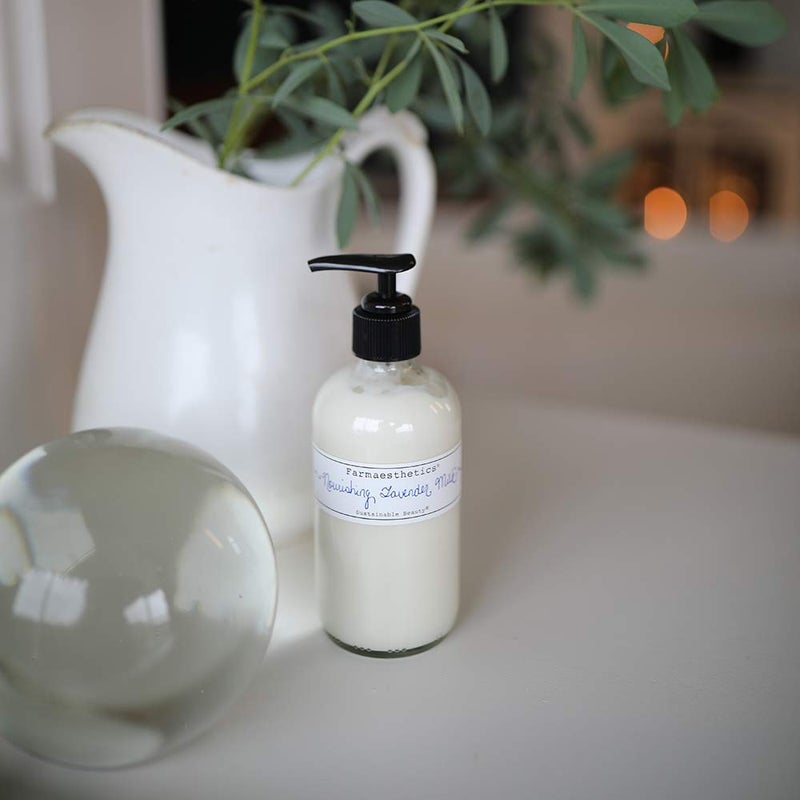 Farmaesthetics Nourishing Lavender Milk Face and Body Lotion (8oz) | Ethically Sourced Sustainable Beauty | Clean, All Natural, Small Batch Skincare - Image 5