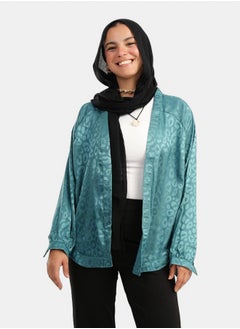 Open Front Satin Cardigan