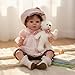 Cloveray 20inch Big Vinyl Fabric Lifelike Reborn Baby Doll BlackWhite Newborn Doll with Cute Dress Realistic Baby Doll with Magnetic Pacifier for Gifts Name Stella Pink Skirt - Image 4