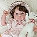 Cloveray 20inch Big Vinyl Fabric Lifelike Reborn Baby Doll BlackWhite Newborn Doll with Cute Dress Realistic Baby Doll with Magnetic Pacifier for Gifts Name Stella Pink Skirt - Image 2