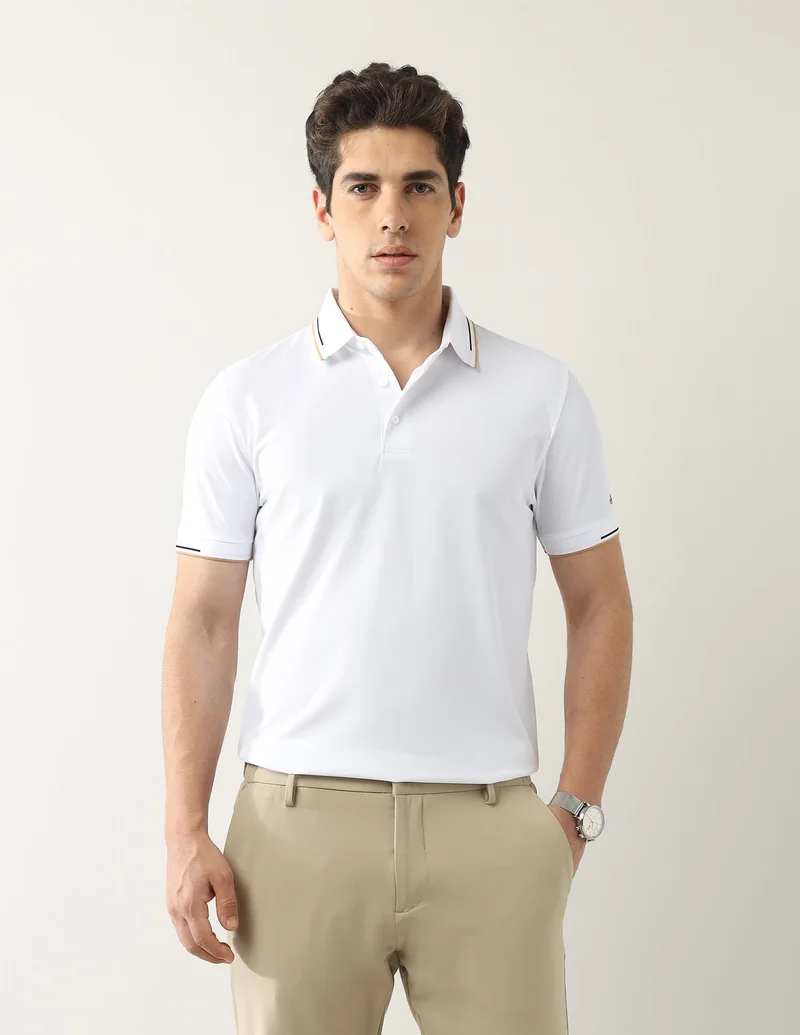 Textured Regular Fit Polo Shirt