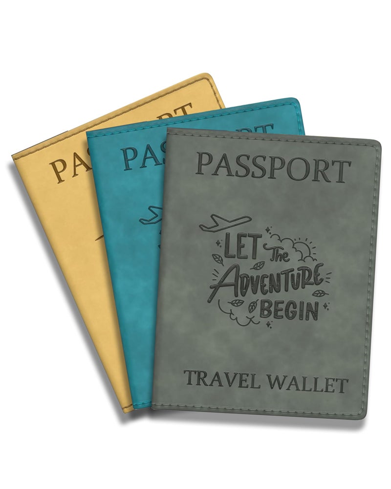 FEDUS Premium Passport Holder Combo for Men & Women Passport Cover Wallet with Credit/Debit Card, ID Card, Ticket, Currency, Boarding Pass Slots, RFID Protected Travel Document Accessories Organiser - Image 1