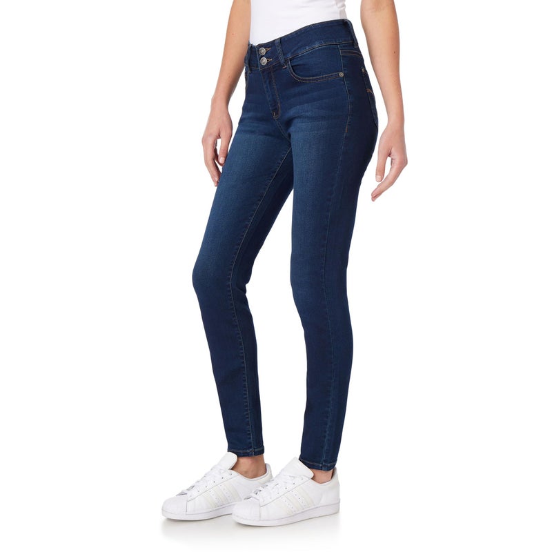 WallFlower Womens Ultra Skinny MidRise Insta Soft Juniors Jeans Standard and Plus Lake Pure 7