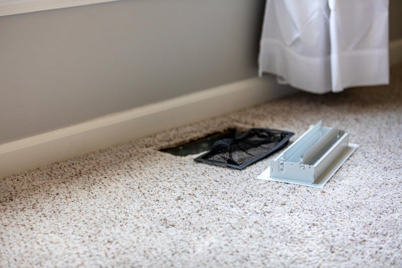 Duck Brand Floor Register Vent Trap, Screens for Air Vents Catch Small Items and Stop Small Objects from Falling Through, Home Vent Air Filters are Easy to Install and Clean, 4" x 10", 4-Pack, Black - Image 4