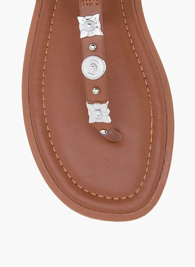 Celeste Women's Strappy Thong Sandals with Buckle Closure