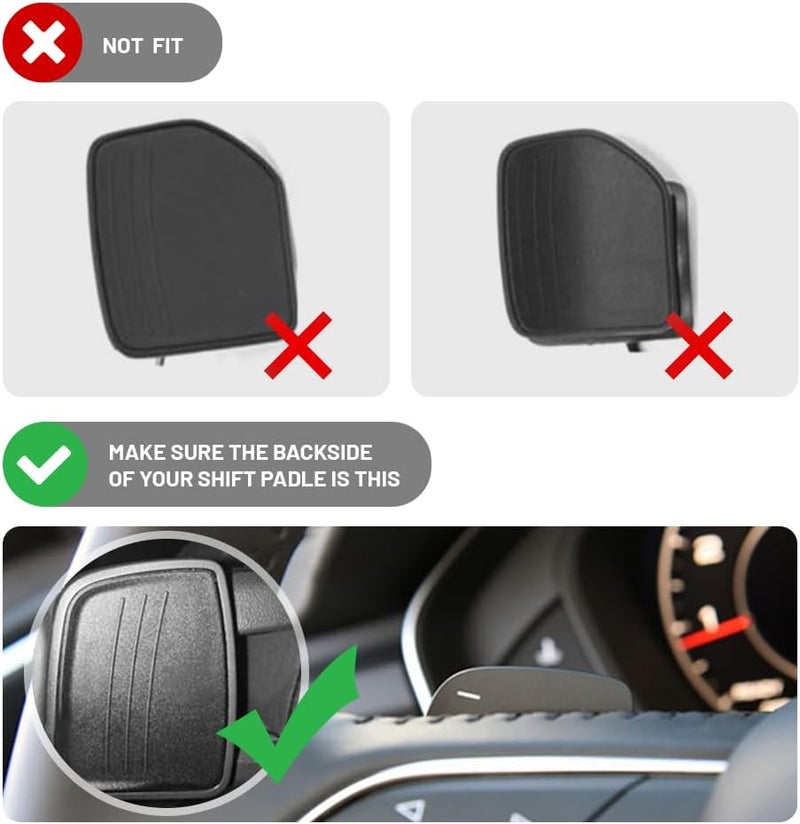 GZYF Steering Wheel Shift Paddle Shifter Extensions for Audi - Image 2