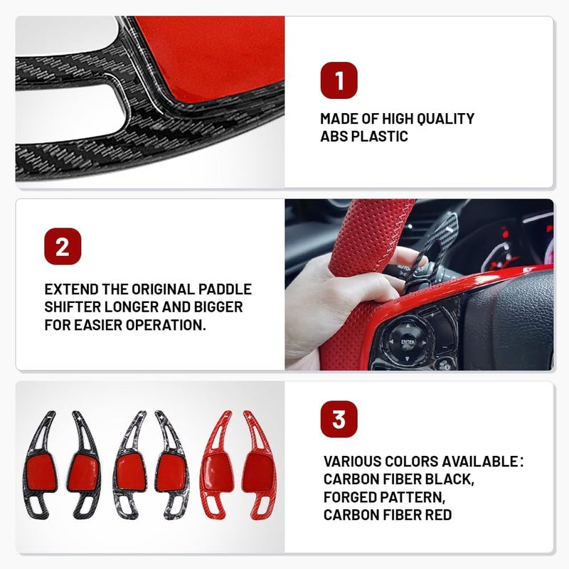 GZYF Steering Wheel Shift Paddle Shifter Extensions for Audi - Image 4