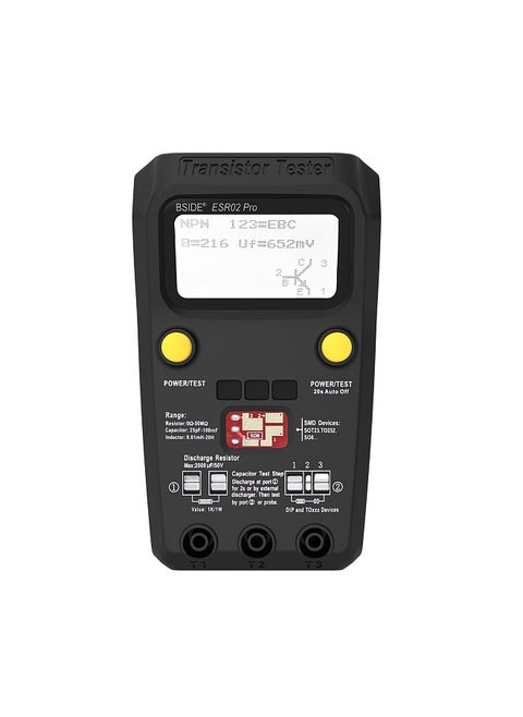 ESR02 Pro Transistor Tester Multifunctional Digital Tester Diode Triode Resistor Capacitance Inductance MOSFET NPN PNP Triac MOS Detector