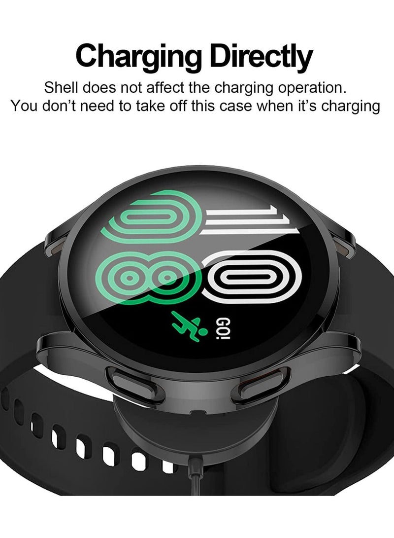 Case for Galaxy Watch 4 44mm with Screen Protector 3 Pack Soft TPU Slim Fit Full Ultra Thin Scratch Resistant Bumper Simplicity Protective Cover Samsung Accessories - Image 4