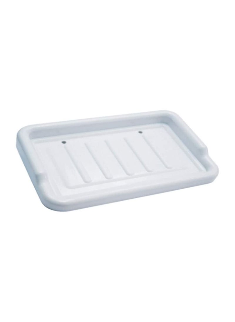 Uni flo Soap Dish White - Wall Mounted  with Water Drain Holes - Made in UAE  - Image 1