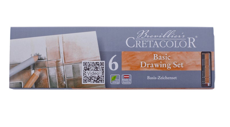 CRETACOLOR Primo Drawing Set, 6-Pencils, multicolor, basic (15-40-006)