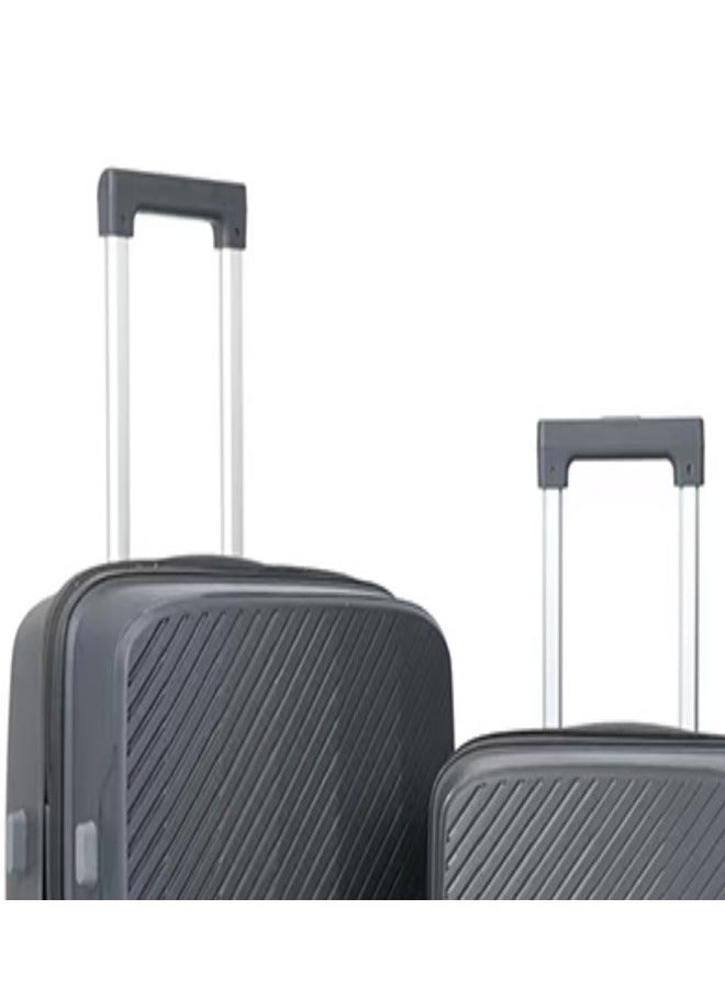 NKX Premium Hard Shell Luggage Set Durable Aluminum Alloy Travel Suitcases 3 Piece Set Grey 20*24*28 Inches - Image 3
