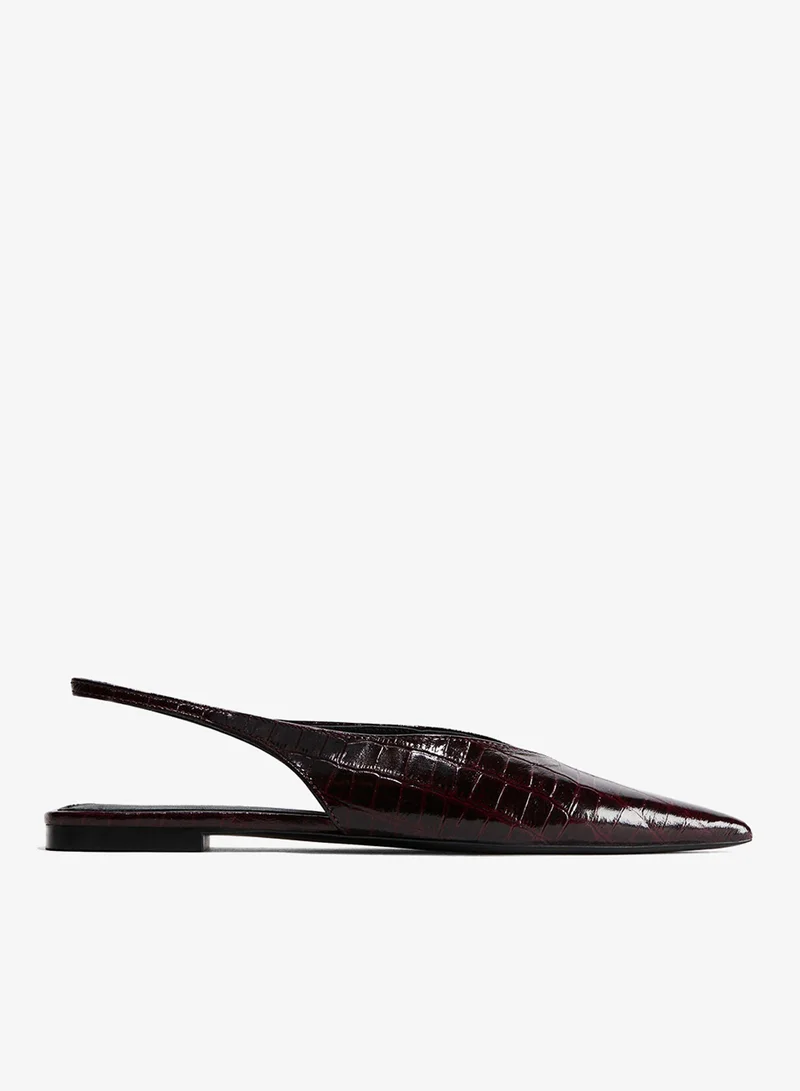 H&M Leather slingbacks