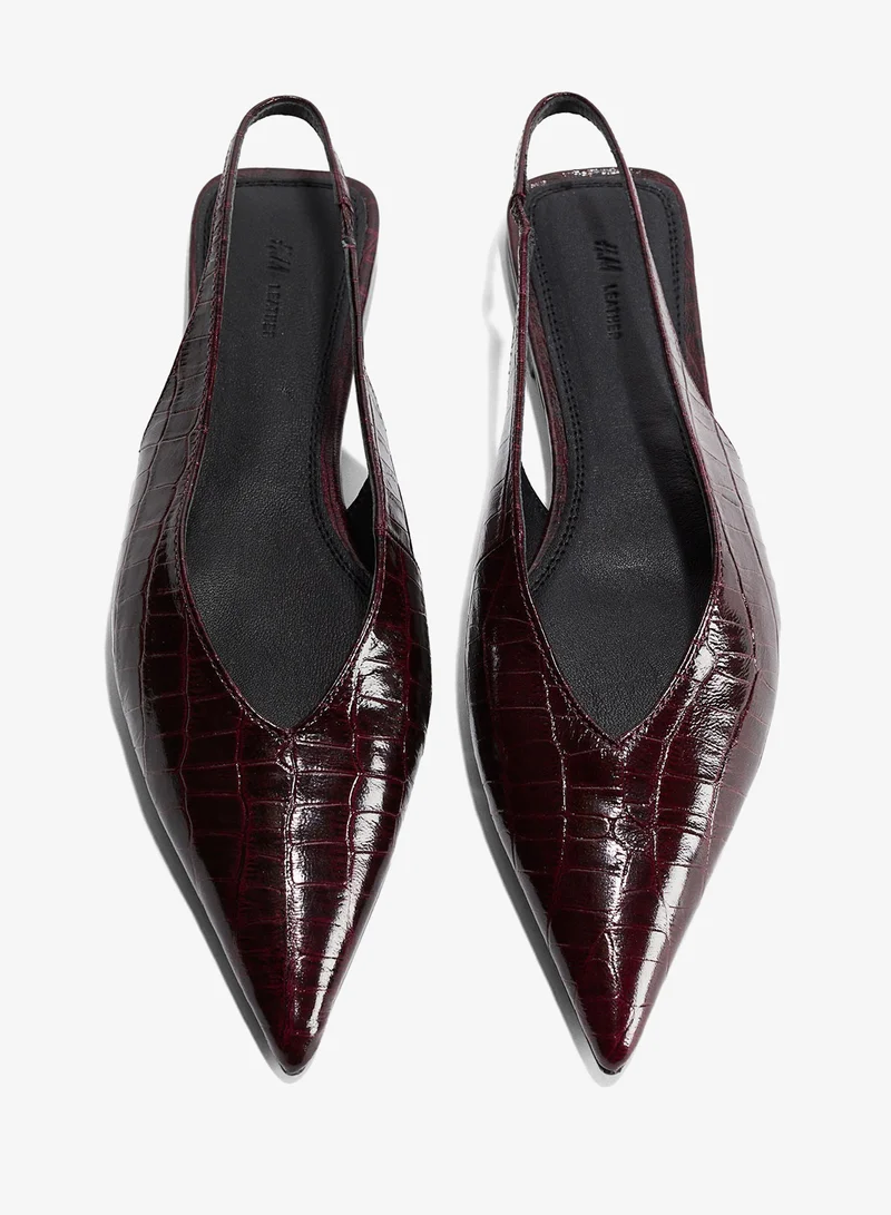 H&M Leather slingbacks