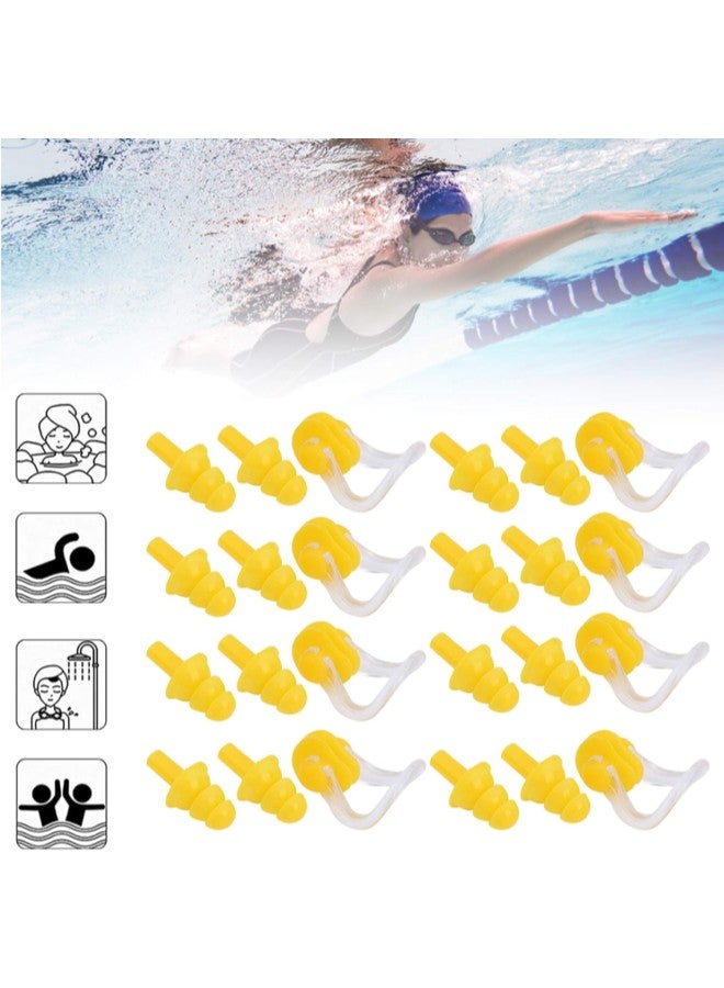 klarako 8 Sets Waterproof Swimming Soft Silicone Nose Clip Earplugs Diving Protective Supplies - Image 4