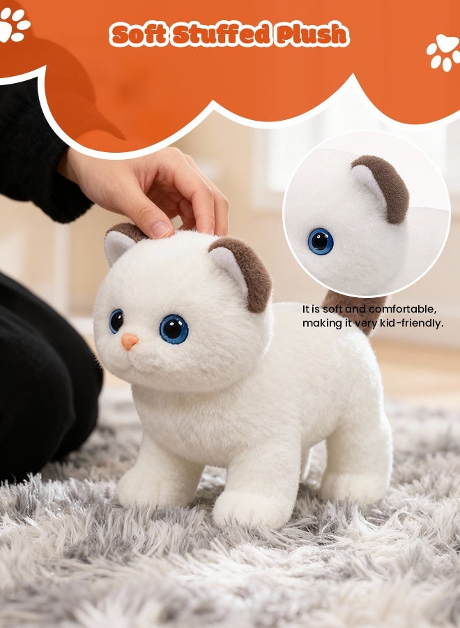 Jorunb Easter Realistic Cat Toys - 8pc Cat Toys with 6" Plush Cat, Sounds, Hopping and Walking Action, Wiggling Ears, Twitching Nose & Cat Cage - Ideal Gift for Girls, Toddlers, Easter - Image 4