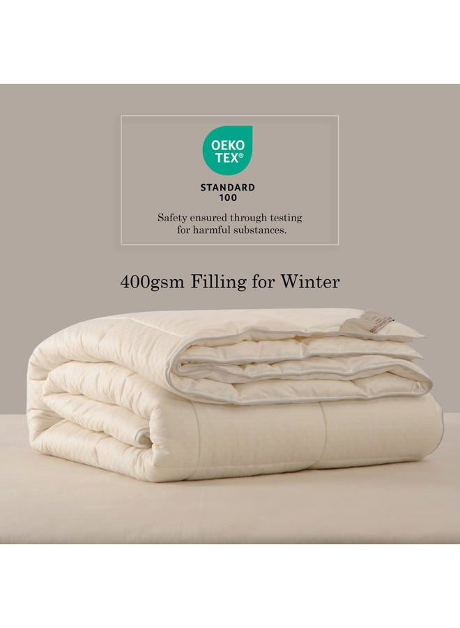CUDDLE DREAMS Wool Comforter Duvet Insert, 100% Australian Wool Filling with Soft Noiseless Cotton Shell, Natural Warmth (Heavyweight for Winter, King) - Image 3