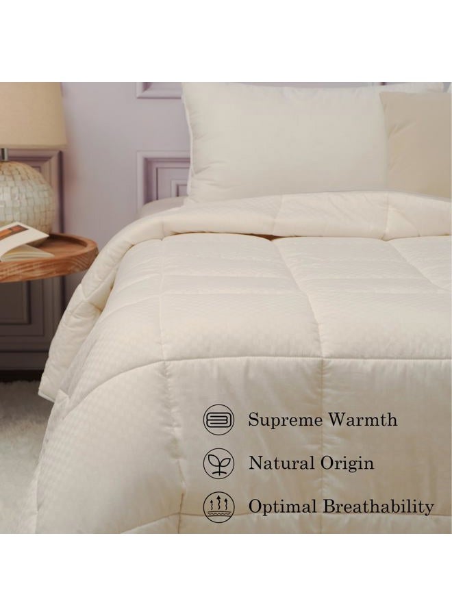 CUDDLE DREAMS Wool Comforter Duvet Insert, 100% Australian Wool Filling with Soft Noiseless Cotton Shell, Natural Warmth (Heavyweight for Winter, King) - Image 2