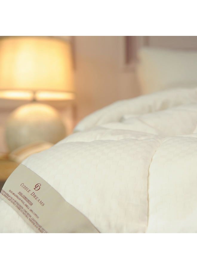 CUDDLE DREAMS Wool Comforter Duvet Insert, 100% Australian Wool Filling with Soft Noiseless Cotton Shell, Natural Warmth (Heavyweight for Winter, King) - Image 1