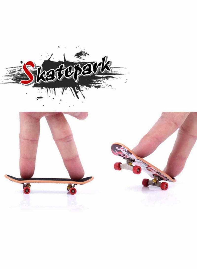 KASTWAVE مجموعة تجميع شخصية مز skateboarding مصغرة، لوحة شاحنة حديقة التزلج فتى طفل أطفال، هدايا للأطفال ألعاب أطفال تزلج بالأصابع، هدايا حفلة، هدايا مبتكرة عيد ميلاد، مجموعة بداية سكوتر مصغرة (3 قطع) - Image 4