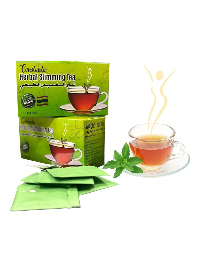 CONSTANTA Organic Herbal Slimming Tea Blend with Wild Sickle Senna and Green Tea for Natural Weight Loss and Appetite Control, 30 Tea Bags - Image 2