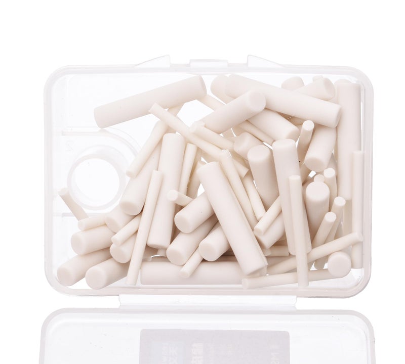 Tenwin MS8313 High Quality Eraser Refill Pack of 70 Pieces (30 5 * 25mm & 40 2.3 * 25mm) Retractable Pen Eraser Stick Refills - Latex-Free, Vinyl, Precision Erasing - White - Image 1