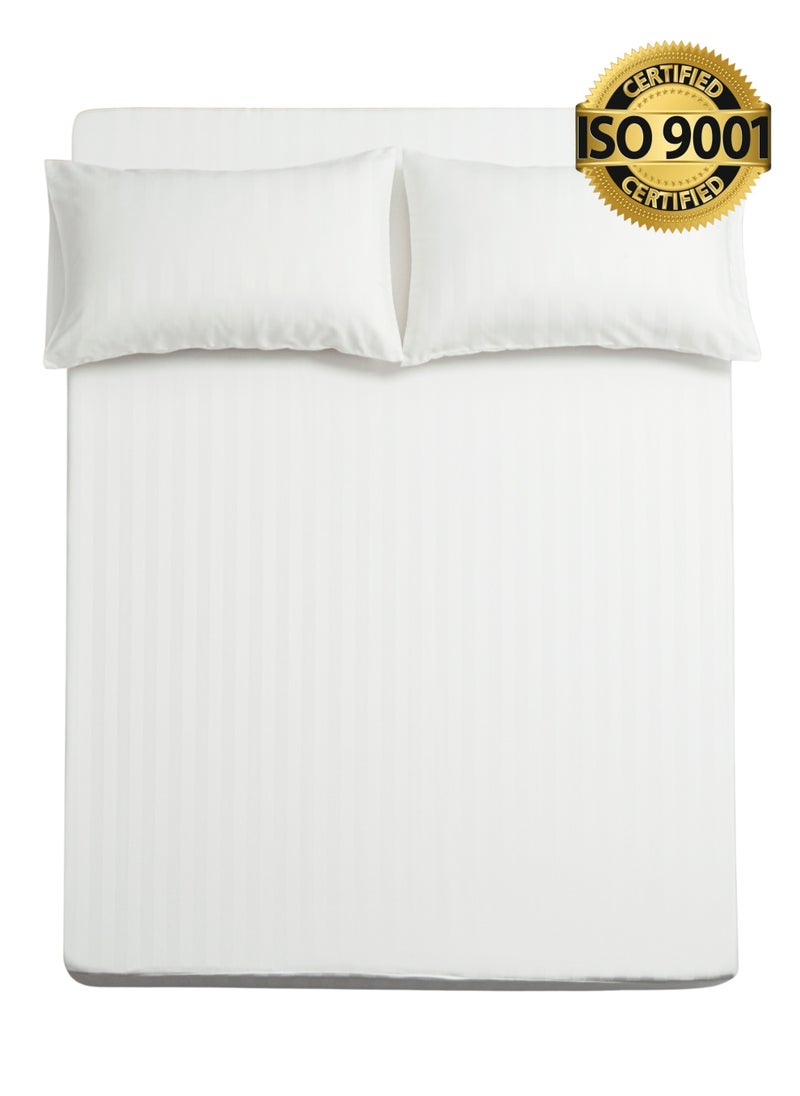 Single Microfiber Sheet Set,  Single Size 2 Pieces, Hotel Stripes Design - pzsku/Z75182472592192726E0CZ/45/_/1739811787/539bff9f-6dcf-44bb-844e-d4c13bb5b74c