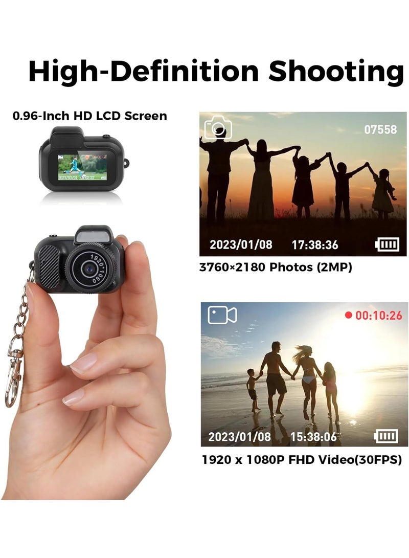 Super Small Portable Digital Camera Keychain, 1080P Video, 2MP, 128GB Expandable - Image 3