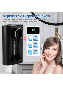 Wall Mounted Mouthwash Dispenser, Automatic Bathroom Mouth Wash Dispenser with 2 Magnetic Cups, No Drilling Needed - Ideal for Kids and adults, Sleek Black Design 540mL (19 Oz) - pzsku/Z7518323637A41E0E02F9Z/45/_/1698905917/d9b2b33d-b29a-4aa2-911a-c306cecfc324