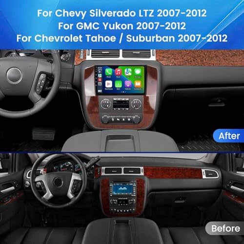 Hiolpen Double Din Car Stereo Android 13 for GMC Yukon for Chevy Tahoe Suburban 07-12 for CarPlay Radio Stereo GPS 2+32G - Image 2