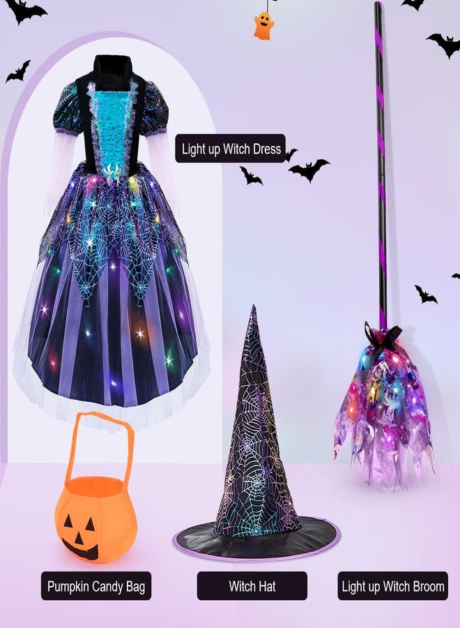 Meland Witch Costume for Girls - Light Up Halloween Costume for Girl Dress Up, Halloween Costume for Girls - Image 4