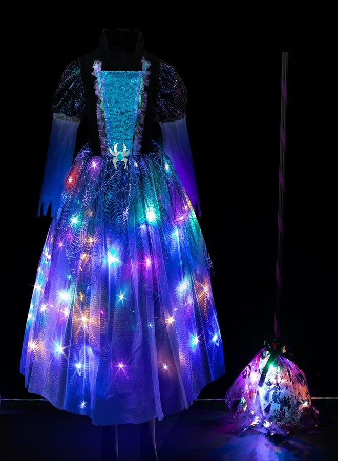 Meland Witch Costume for Girls - Light Up Halloween Costume for Girl Dress Up, Halloween Costume for Girls - Image 2