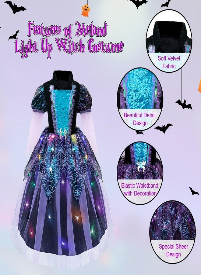 Meland Witch Costume for Girls - Light Up Halloween Costume for Girl Dress Up, Halloween Costume for Girls - Image 3