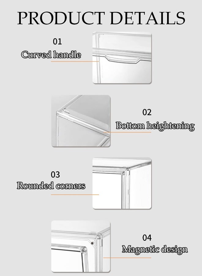 DUNISO Clear Handbag Storage Organizers,Plastic Display Case,Stackable Bag Container Box with Magnetic Door,Dustproof and Moistureproof,for Book, Cosmetic,Toys, Handbag,Shoes - Image 3