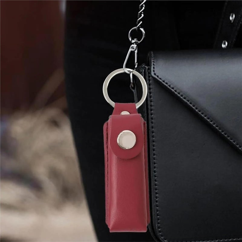 10pcs USB Case Flash Drive Leather with Protector Cap Small Keychain for Teacher Photographers Office Backup Birthday Access(Red) - Image 5