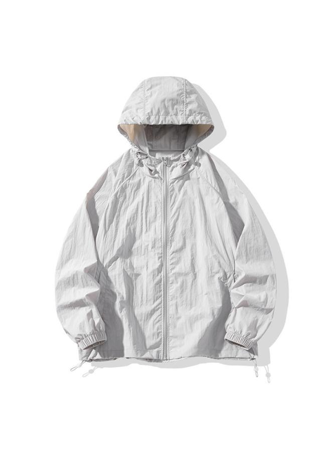 Song Feng Ya Sun Protection Clothing Men's Summer Thin Ice Silk Casual Hooded Couple Sun Protection Clothing Outdoor Sportswear Skin Clothing - Image 2