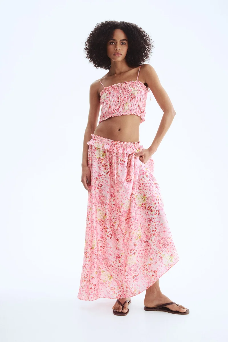 H&M Frill-trimmed maxi skirt
