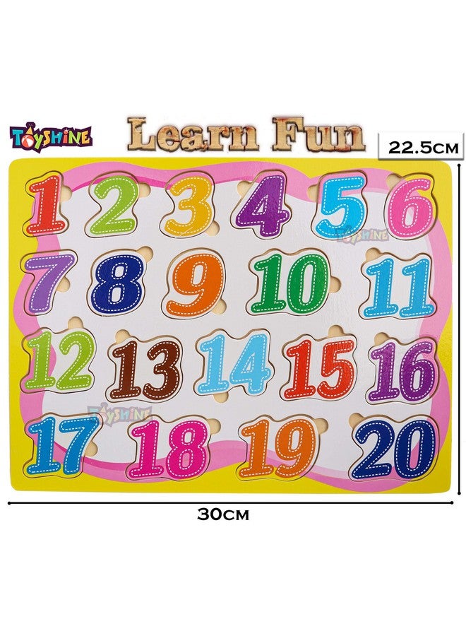 Toyshine Toyshine Premium 3 in 1 Wooden Small ABC, Numbers 123 (1- B0) and Animals Puzzle Toy, Educational and Learning Toy - Model B  - Image 4
