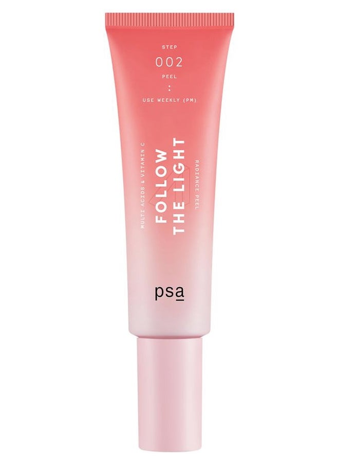 Purposeful Skincare by Allies PSA - FOLLOW THE LIGHT Multi Acids & Vitamin C Peel | Glycolic + Lactic Acid, Vitamin C, Pomegranate Enzymes | Suitable for All Skin Types (50 mL | 1.7 oz)  - Image 1