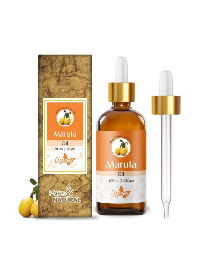 CRYSALIS Marula (Sclerocarya Birrea) ;100% Pure & Natural Undiluted Carrier Oil Organic Standard;Steam Distilled Oil Lighten Skin Clean & Moisturize Skin Skin Care 100Ml With Dropper - Image 1
