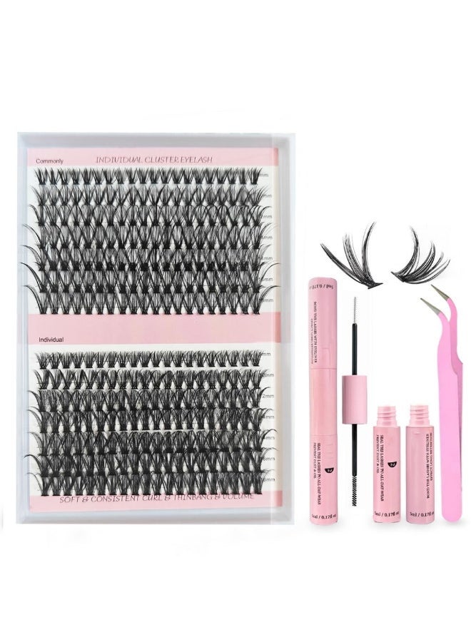 Joudi Lash Extension Kit, Lash Clusters Eyelash Extension Kit with Lash Bond and Seal Lash Remover Lash Applicator Individual Lashes Kit Eyelash Brush Easy to Apply at Home (30D+40D-8-14mm) - Image 3