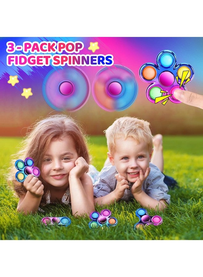 فيغرول مجموعة من 3 قطع من ألعاب فيدجيت سبينر للحفلات｜ ألعاب فيدجيت يدوية كبيرة لجوائز العودة إلى الفصول الدراسية｜ ألعاب فيدجيت حسية للمراهقين والأولاد والبنات｜ هدايا أعياد الميلاد والجوائز - Image 4