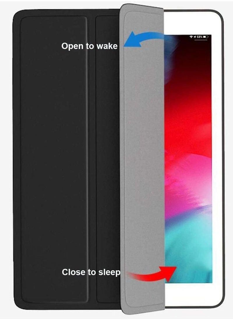 Soft Smart Case with Pencil Holder Foldable Stand Compatible with iPad 10.2 Inch 9th / 8th / 7th Generation 2021/2020 / 2019, iPad Air 3rd Generation, iPad Pro 10.5 Inch (Deep Navy Blue) - Image 2