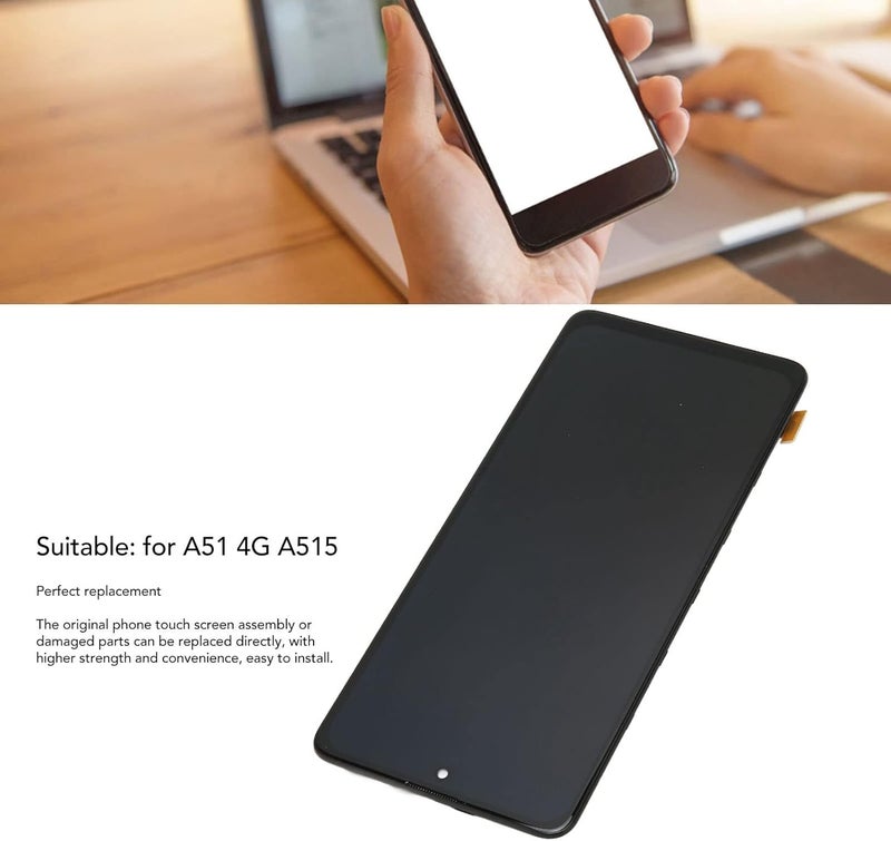 استبدال شاشة الهاتف لطراز A51 4G A515، مجموعة شاشة تعمل بتقنية OLED مع شاشة لمس ومحول رقمي، مزودة بأدوات إصلاح، وتدعم خاصية التعرف على بصمات الأصابع، ومناسبة لهواتف A51 4G A515. - Image 3