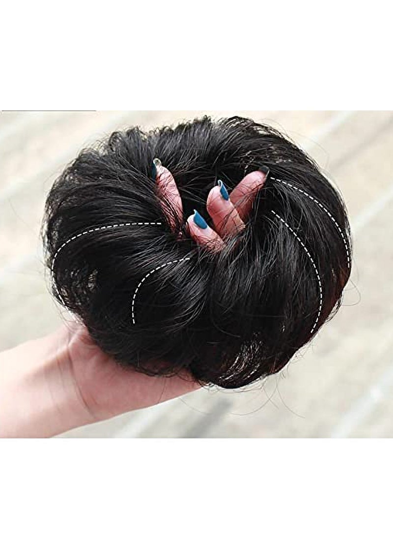 Estelle Messy Hair Bun Scrunchie with Elastic Rubber Band Ponytail Hair Extensions Updo Chignon Donut Ponytail Hairpiece Synthetic Tousled Hair for Women (Color #60) - Image 5