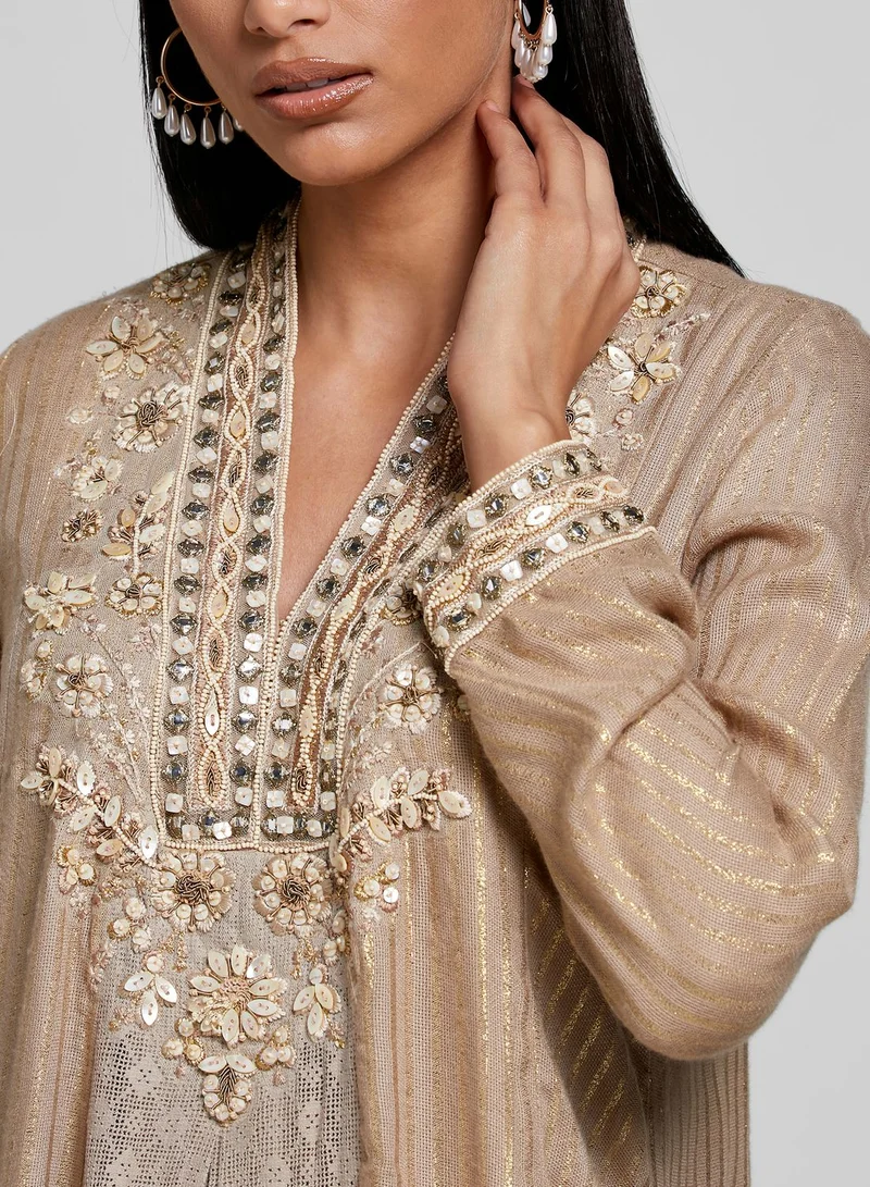 RITU KUMAR Embroidered Asymmetric Suit Set