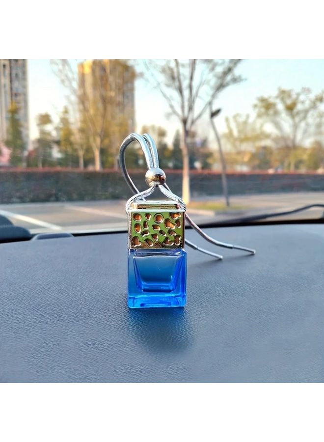 زجاجة عطر سيارة حمراء فارغة بتدرج مجوف مع غطاء ذهبي، زينة منعشة للهواء - Image 4